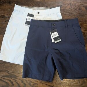 Nike Men's Navy and Gray Flat Front Golf Shorts - Pair!